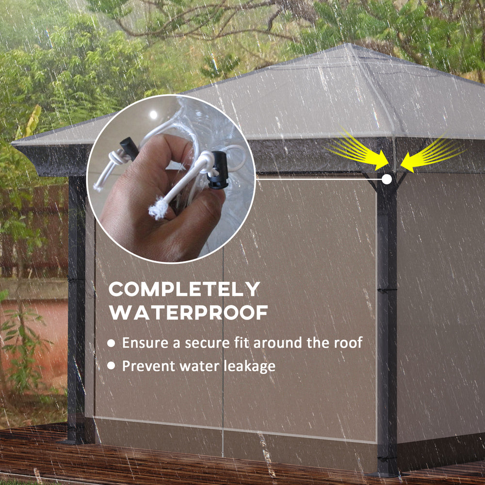 Outsunny 3 x 3 m Gazebo Protective Cover, Waterproof Cover for Gazebo ...