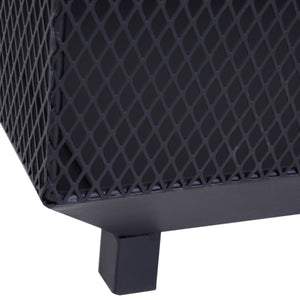 17" Outdoor Fire Pit with Fire Poker, Wood Burning Firepits, Portable Firepit for Patio Backyard Bonfire Camping, Black