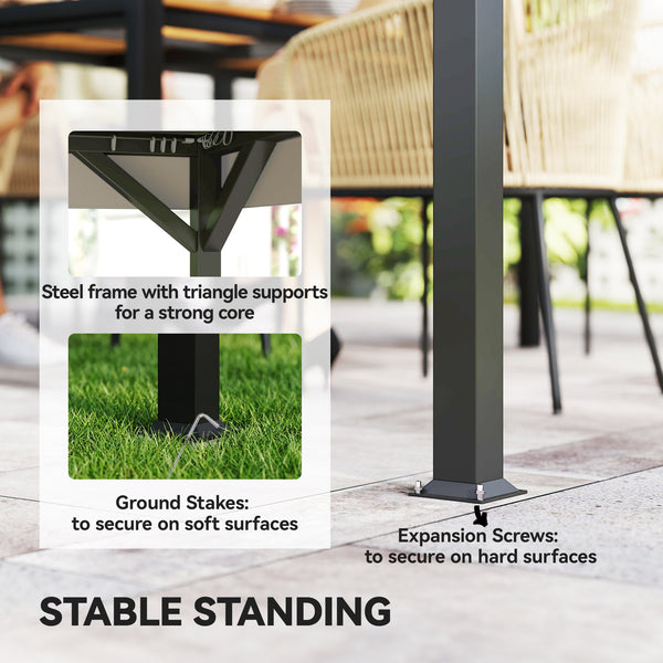 10' x 10' Outdoor Patio Gazebo, Soft Top Gazebo Canopy Shelter with Double Roof, Curtains, Netting, Steel Frame, UPF30+ Protection, Ceiling Hook for Lawn, Backyard, Deck, Khaki