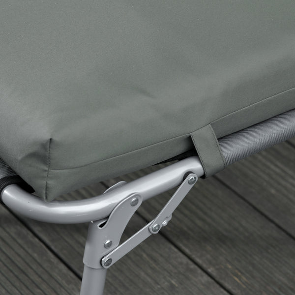 Outdoor Lounge Chair Cushion Set of 2, Non-Slip Chaise Lounge Cushions, Sun Lounger Pads for Indoor Outdoor, 77.2" x 21.7", Dark Grey