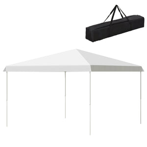 Outsunny 13' x 13' Pop Up Canopy Tent, Instant Sun Shelter, Tents for Parties, Height Adjustable for Outdoor, Garden, Patio, Parties, White