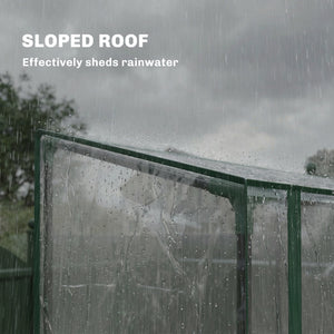 Mini Greenhouse, Portable Greenhouse with 3 Shelves, 2 Roll-up Doors, Garden Hot House for Patio Garden Backyard, 56.3" x 17.7" x 59.4", Clear