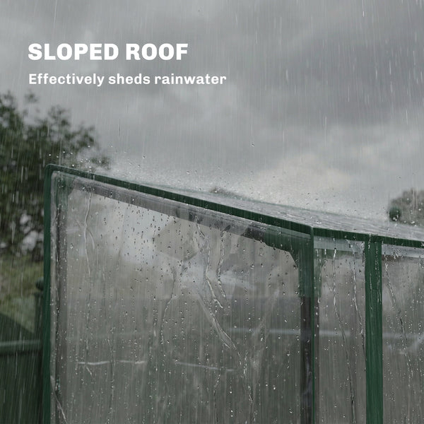 Mini Greenhouse, Portable Greenhouse with 3 Shelves, 2 Roll-up Doors, Garden Hot House for Patio Garden Backyard, 56.3" x 17.7" x 59.4", Clear