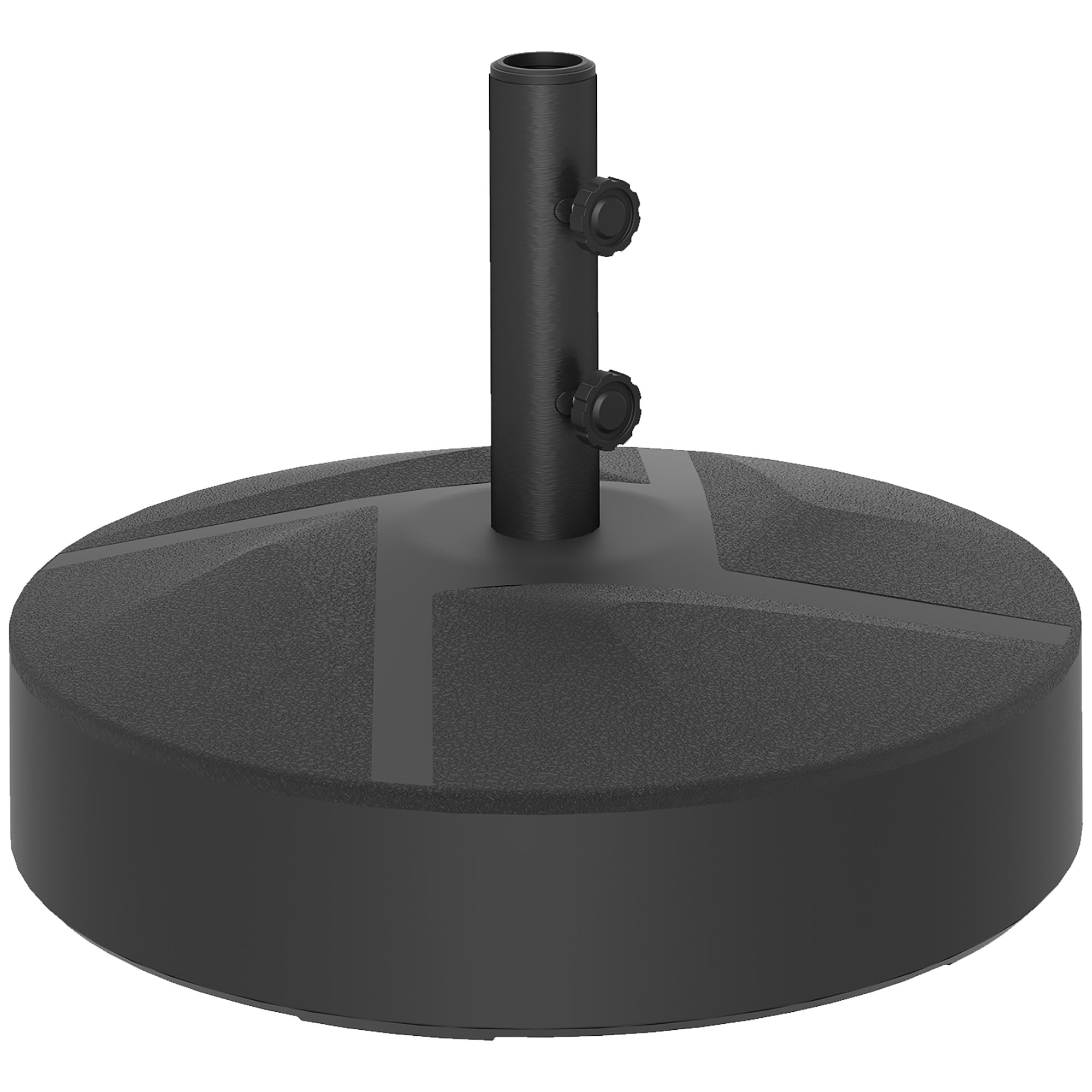 Outsunny Patio Umbrella Base Holder, Heavy Duty Outdoor Umbrella Stand Base, Filled Up to 66lbs with Stand or 55lbs with Water for Garden, Poolside, B