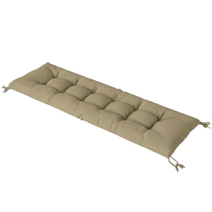 Sun Lounger Cushion, Memory Foam Patio Chair Cushion with Ties, Outdoor Seat Pad Fits 190 x 60 cm Lounger, Sand