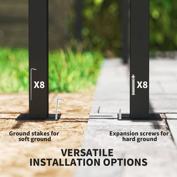 10' x 13' Retractable Pergola Canopy with Curtains, Outdoor Gazebo UPF30+ Sun Shade Shelter for Grill, Garden, Patio, Backyard, Deck, Cream White