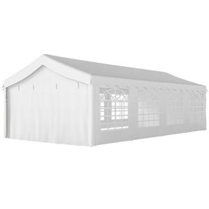 13'x26' Heavy Duty Large Party Tent & Carport with Removable Sidewalls, Windows, Portable Garage Canopy Tent, Sun Shade Shelter for Parties Wedding Outdoor Events, White