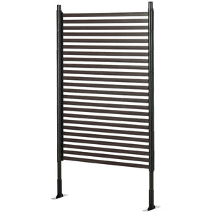 Garden Fence with 2 Standing Ways for Hard & Soft Ground, Decorative Outdoor Divider, Metal Animal Barrier Fence for Garden Patio, Brown