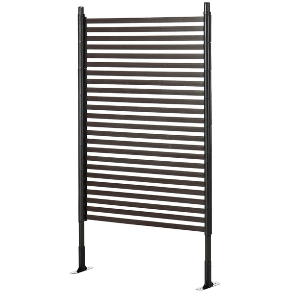 Garden Fence with 2 Standing Ways for Hard & Soft Ground, Decorative Outdoor Divider, Metal Animal Barrier Fence for Garden Patio, Brown