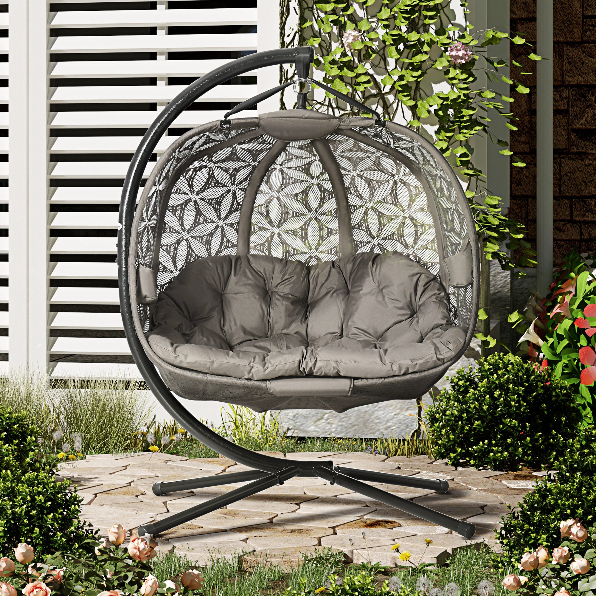 Egg Chair Swing Chair With Stand For Baby Outdoor Double