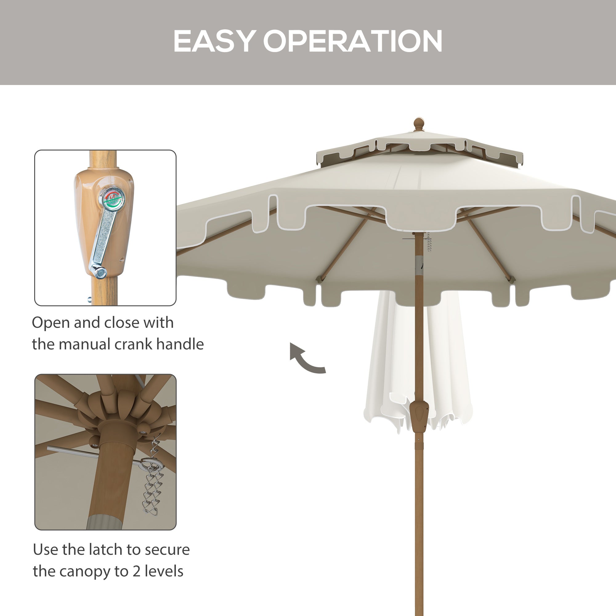 garden treasures patio umbrella manual Outsunny 9' Patio Umbrella