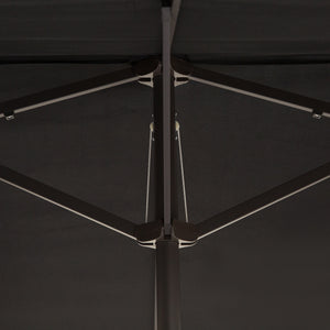 4.6m Garden Parasol Double-Sided Sun Umbrella Patio Market Canopy Shade Outdoor Black - NO BASE
