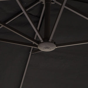 4.6m Garden Parasol Double-Sided Sun Umbrella Patio Market Canopy Shade Outdoor Black - NO BASE