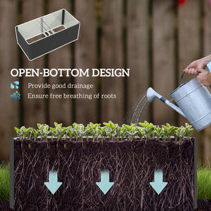 Galvanized Raised Garden Bed, 5' x 3' x 2' Large Outdoor Metal Planter Box, Standing Raised Bed for Growing Flowers, Herbs and Vegetables, Dark Grey