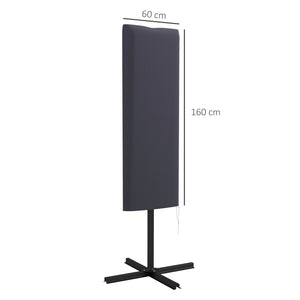Garden Parasol Cover, Outdoor Patio Umbrella Protector Weatherproof Garden Patio with Rod, Zipper for 2-4m Parasol, Φ60 x 160cm, Dark Grey