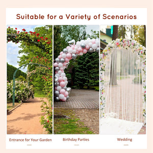 90in Wood Garden Arbor Arch with Trellis Wall for Climbing & Hanging Plants, Decor for Party, Weddings, Birthdays & Backyards