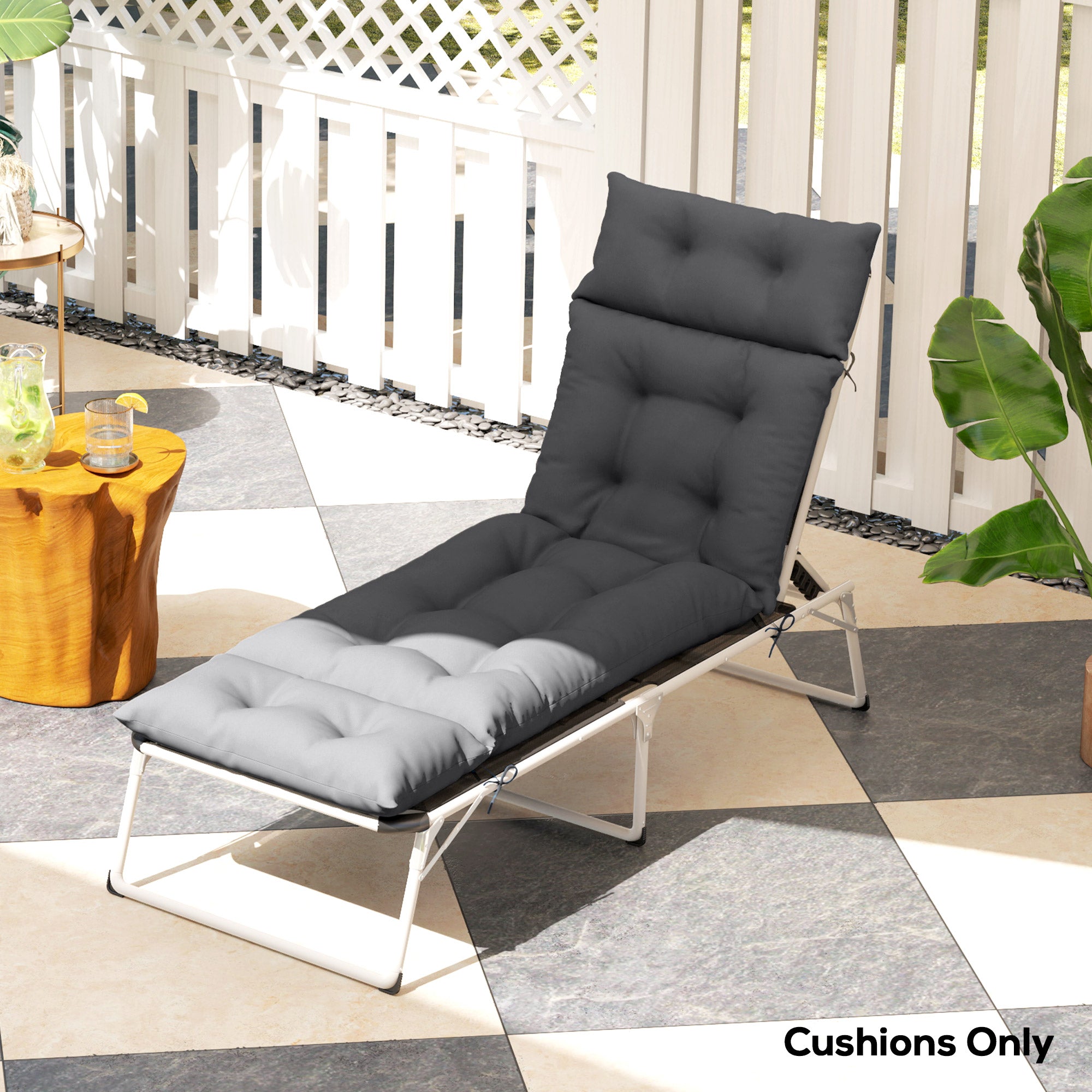 Lounge Cushion Padded Sun Lounger Chair Single Lounge Chair