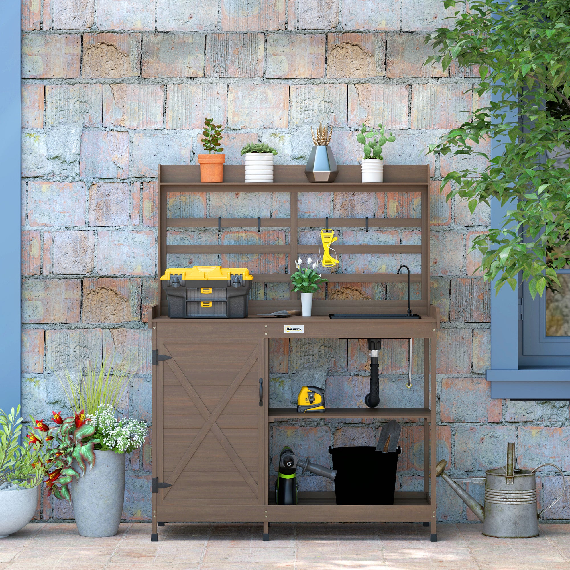 Outsunny Potting Bench - Thumbnail 5