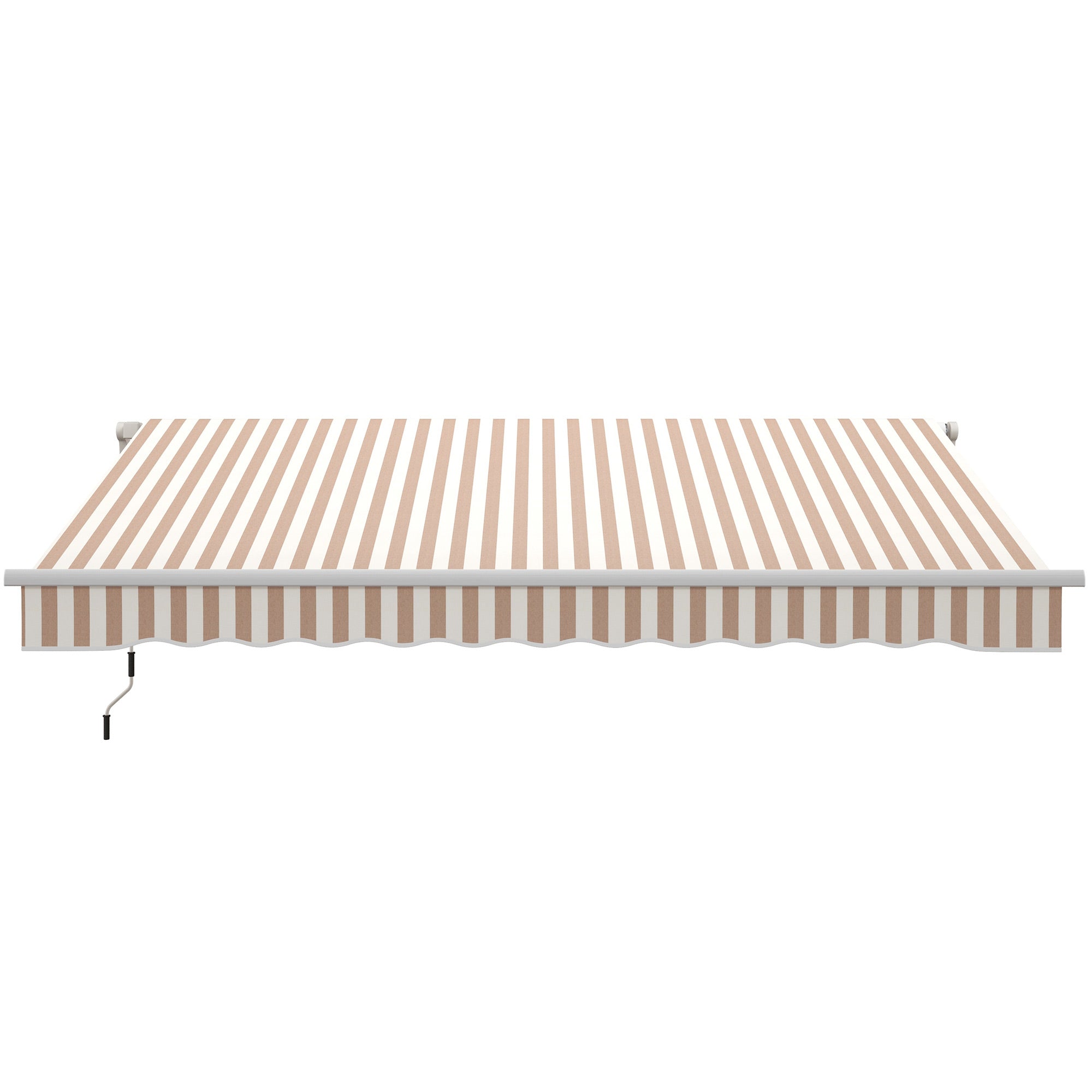Outsunny 12' x 10' Retractable Awning with Manual Crank, UV/Water