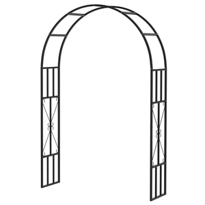 7.3ft Steel Garden Arch Trellis, Garden Arbor Trellis for Climbing Plants Roses Wisteria Vines, Flower Arch Wedding Arch Stand for Outdoor, Garden, Lawn, Backyard, Black