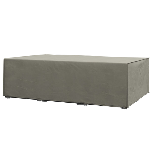 Patio Furniture Covers with PE Coating, UV Rain Protective Outdoor Scetional Cover, Rectangular Outside Table Chair Shelter, 87.5" x 61" x 26.5", Grey