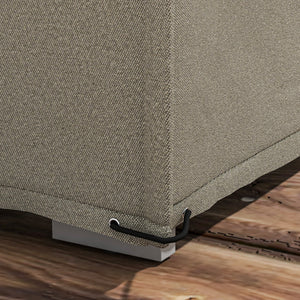 Patio Furniture Covers with PE Coating, UV Rain Protective Outdoor Scetional Cover, Rectangular Outside Table Chair Shelter, 87.5" x 61" x 26.5", Grey