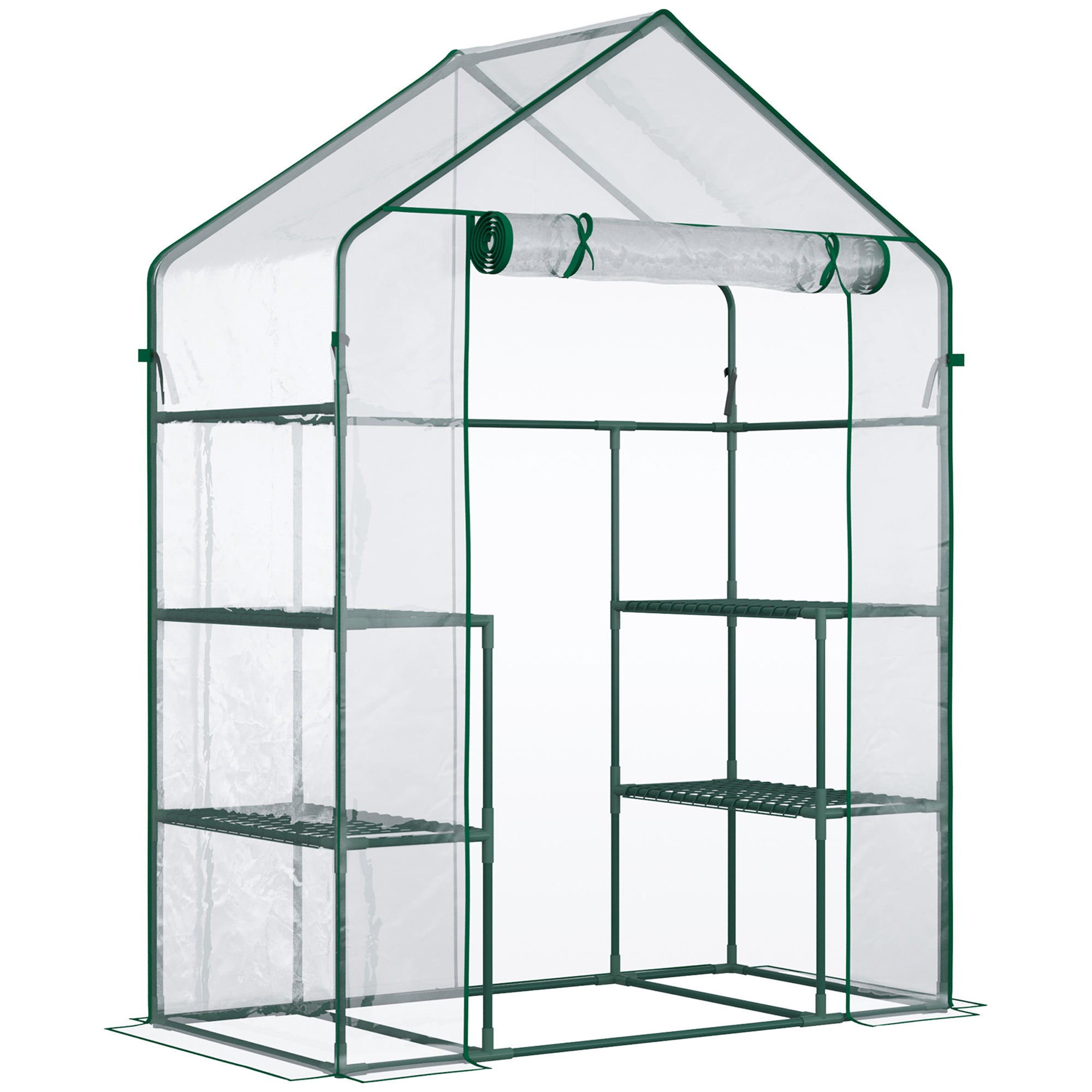 Zenport 3-Tier Greenhouse Plant Growing Rack | 27" W X 19" D X 29.5" H, Black, Removable Shelves