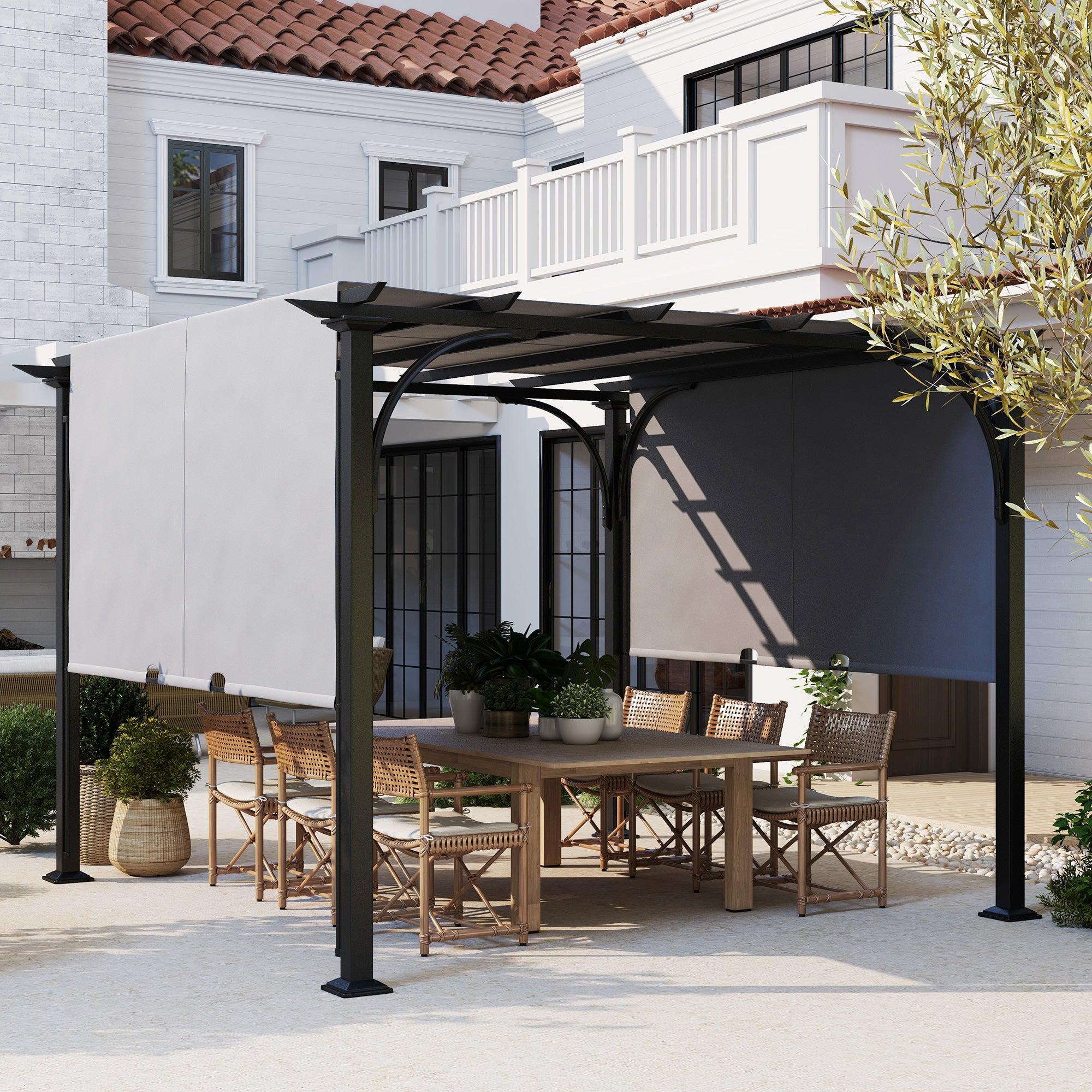 Bbq Gazebo Cloud Mountain X 10 Outdoor Pergola Patio Sun Shade