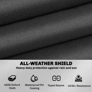 Garden Furniture Cover, Waterproof Outdoor Patio Furniture Cover with Air Vent, Bag, Heavy Duty 420D Oxford Fabric for Patio, 125 x 125 x 74 cm, Black