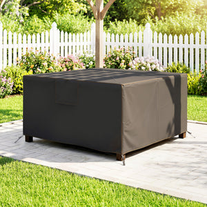 Garden Furniture Cover, Waterproof Outdoor Patio Furniture Cover with Air Vent, Bag, Heavy Duty 420D Oxford Fabric for Patio, 125 x 125 x 74 cm, Black