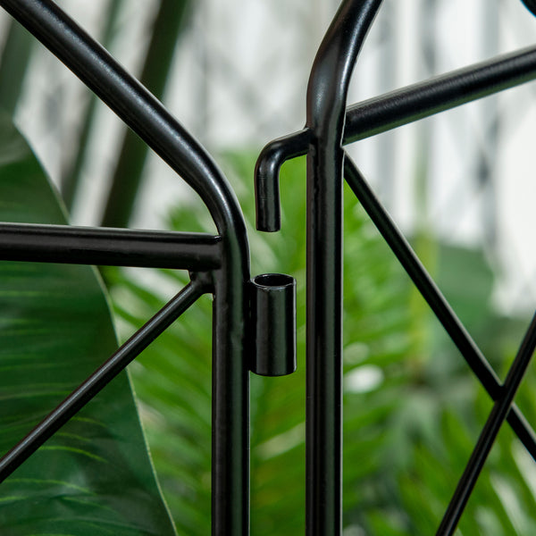 Garden Fence, 4 Pack Metal Fence Panels, 11.5' Animal Barrier & Decorative Border Flower Edging for Yard, Landscape, Patio, Outdoor Décor, 43" H, Curved Scrollworks