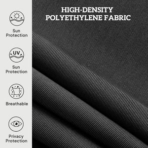 6'W x 6'H Roller Shades, Outdoor Blinds Cordless Roll Up Shade for Porch Balcony Gazebo, Black