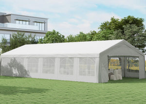 40' x 20' Large Outdoor Party Event Tent Patio Gazebo Canopy with Removable Sidewall, White