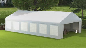 23' x 39' Heavy Duty Party Tent with 12 Windows & 2 Doors, White
