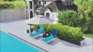80" x 26" Chaise Lounge Cushion Set, UPF50+ Olefin, Black
