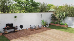 10' x 10' Wall-Mounted / Free Standing Outdoor Pergola with Polycarbonate Roof, Dark Grey