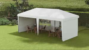 10' x 20' Outdoor Pop Up Canopy Tent with Carry Bag, White