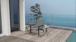 Outdoor Adirondack Chairs Muskoka Chairs with Mesh Seat & High Back, Dark Grey