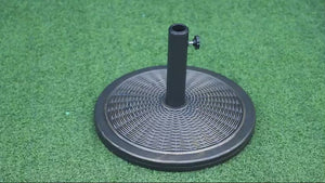 13kg Garden Parasol Base, Outdoor Market Umbrella Stand, Fits 35/38/48mm Poles, Black