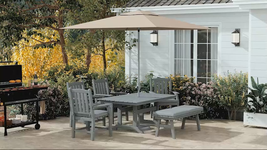 9 ft striped patio umbrella SAFAVIEH Hadire Inside Out Striped 9 ft Crank Outdoor Umbrella