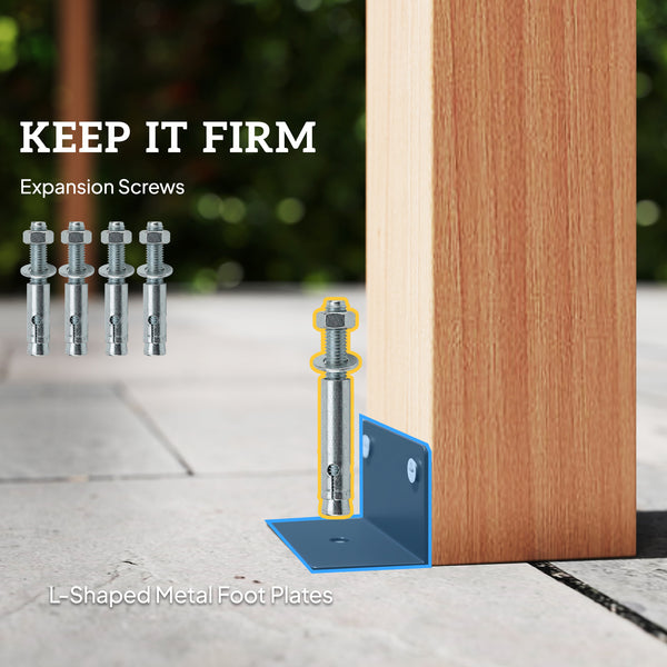 4 x 3 m Wooden Pergola Kit, Garden Pergola Gazebo Grape Trellis with Triangle Supports, 6 Crossing Beams for Climbing Vines, Flowers, Sun Shade Shelter for Grill, Patio, Maple Wood-effect