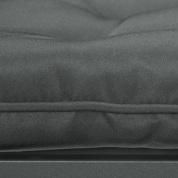 6-Piece Patio Chair Cushions Pillows, Seat Replacement Patio Cushions Set with Ties, Button Tufted for Indoor Outdoor Garden Furniture, Charcoal Grey
