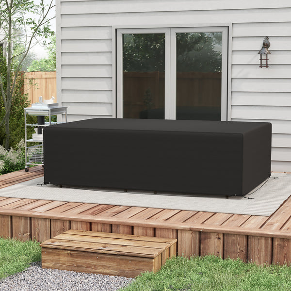 Patio Furniture Covers, Waterproof, Windproof and Anti-UV 300D Oxford Fabric Large Outdoor Furniture Cover for Outdoor Sectional Sofa Set, 97" x 65" x 26", Black