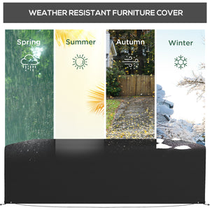Patio Furniture Covers, Waterproof, Windproof and Anti-UV 300D Oxford Fabric Large Outdoor Furniture Cover for Outdoor Sectional Sofa Set, 97" x 65" x 26", Black