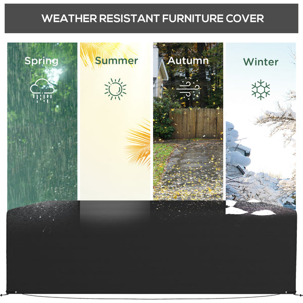 Patio Furniture Covers, Waterproof, Windproof and Anti-UV 300D Oxford Fabric Large Outdoor Furniture Cover for Outdoor Sectional Sofa Set, 97" x 65" x 26", Black