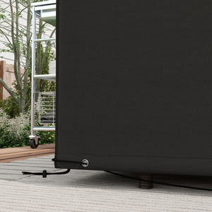 Patio Furniture Covers, Waterproof, Windproof and Anti-UV 300D Oxford Fabric Large Outdoor Furniture Cover for Outdoor Sectional Sofa Set, 97" x 65" x 26", Black
