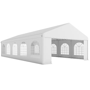 16'x32' Heavy Duty Large Party Tent & Carport with Removable Sidewalls, Windows, Portable Garage Canopy Tent, Sun Shade Shelter for Parties Wedding Outdoor Events, White