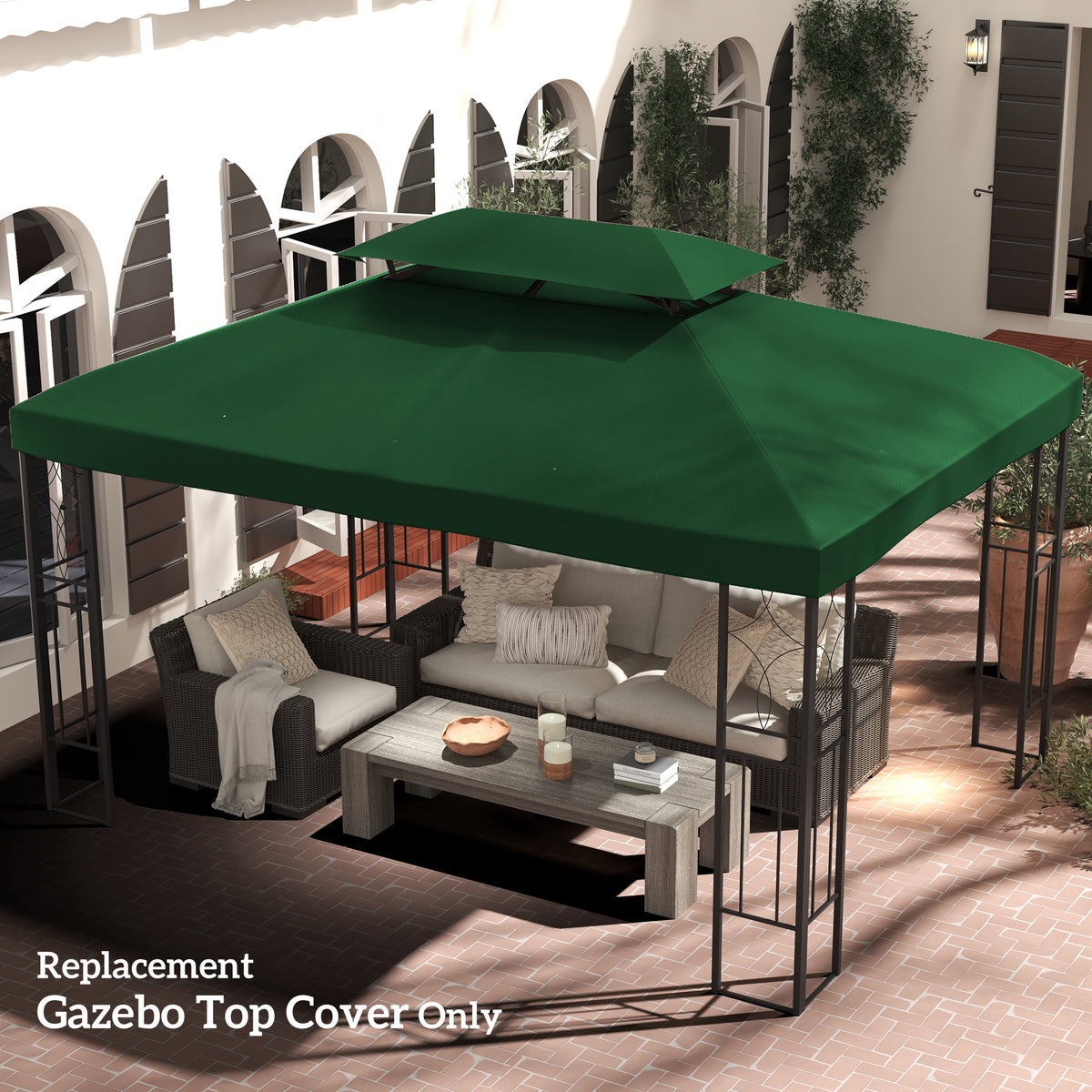 Outsunny 3 X 4M Gazebo Canopy Replacement Cover 2 Tier Photo Inspiration