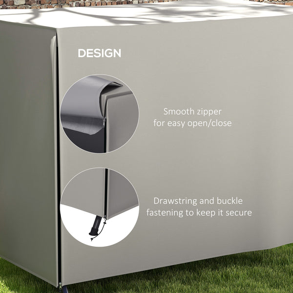 3 Seater 600D Oxford Patio Swing Chair Cover Outdoor Garden Furniture Rain Protection Protector Waterproof Anti-UV, 205 x 124 x 164 cm, Light Grey