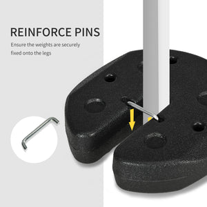 Gazebo Weights Set of 4, 12KG Weights for Gazebo Legs with Reinforce Pins and Carry Belt, for Gazebos Shelters Marquees Tents